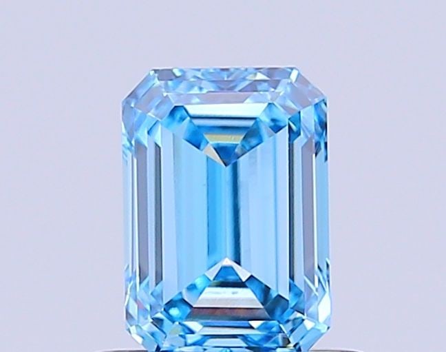 Loose Diamond - EMERALD 1.02ct Fancy Vivid Blue VVS1
