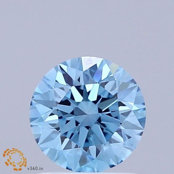 Loose Diamond - ROUND 0.91ct Fancy Vivid Blue SI1