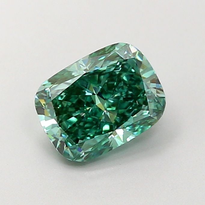Loose Diamond - CUSHION MODIFIED 1.59ct Fancy Vivid Green VS1