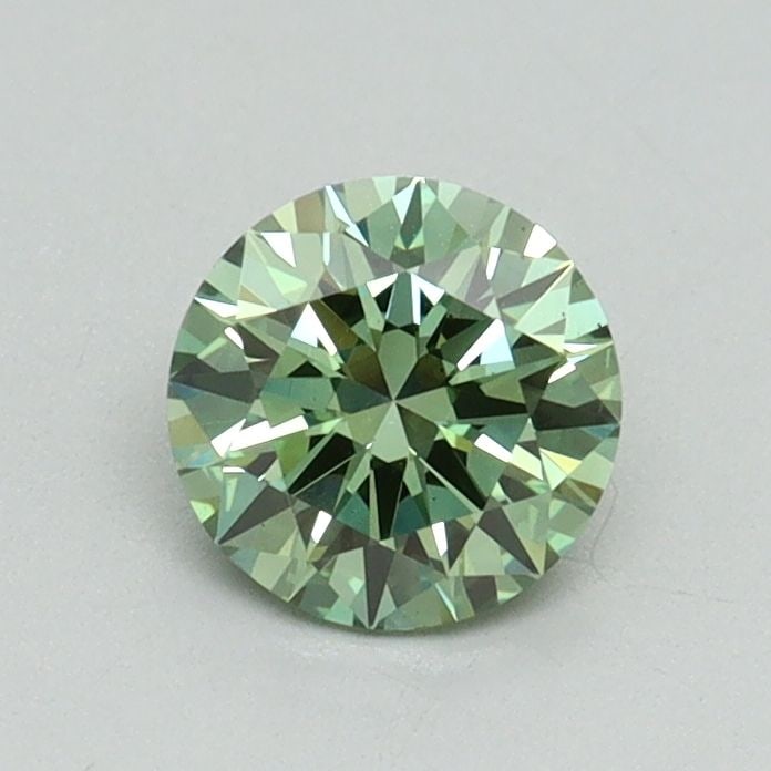 Loose Diamond - ROUND 0.62ct Fancy Vivid Green VS2