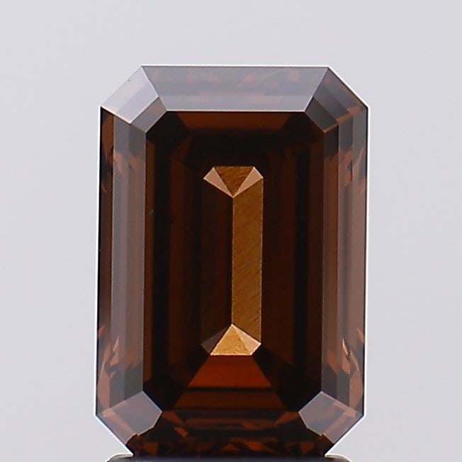 Loose Diamond - EMERALD 2.65ct Fancy Deep Brown VS1
