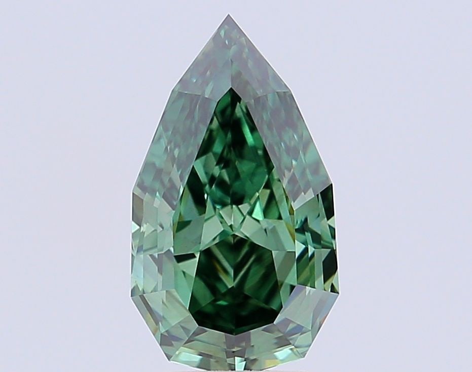Loose Diamond - PEAR 4.04ct Fancy Vivid Green VS1
