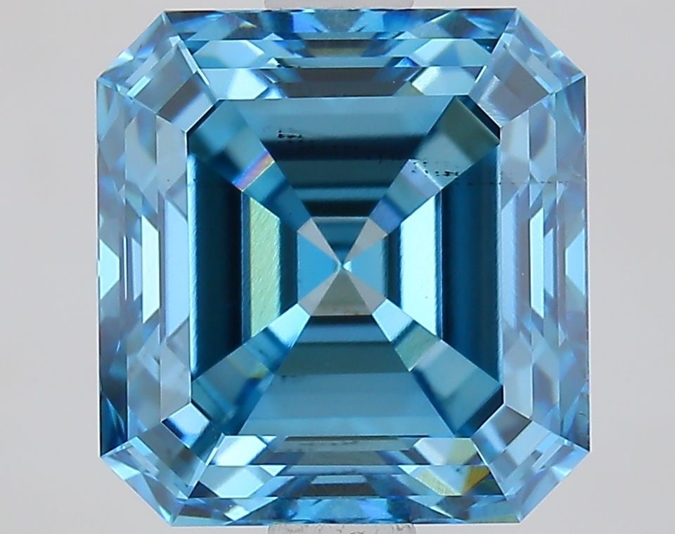 Loose Diamond - ASSCHER 2.6ct Fancy Vivid Blue VS2