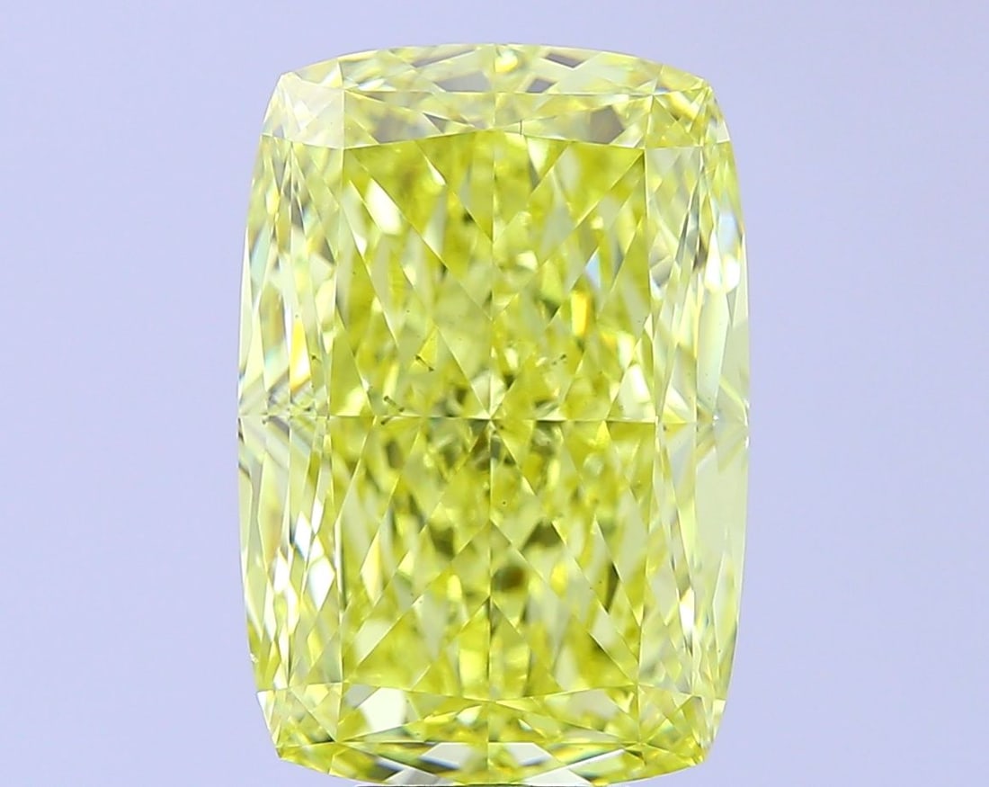 Loose Diamond - CUSHION MODIFIED 11.05ct Fancy Intense Yellow VS2