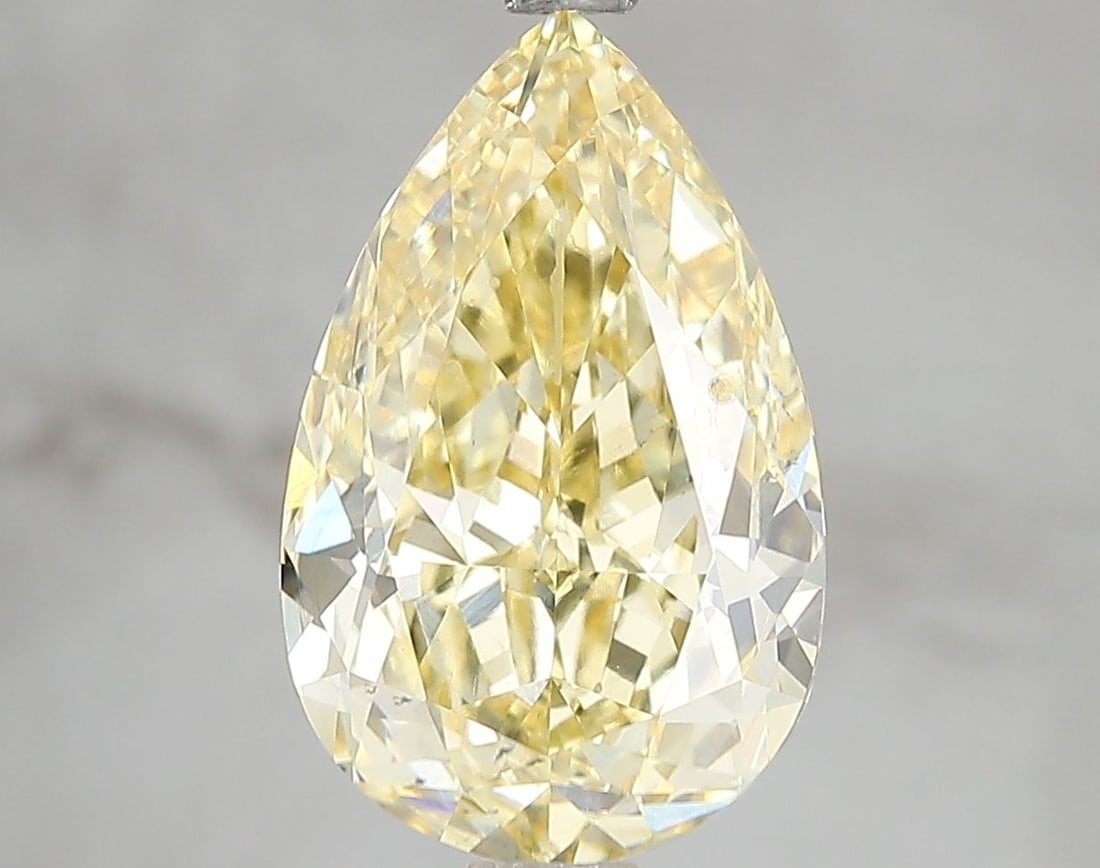 Loose Diamond - PEAR 4.6ct Fancy Intense Yellow VS2
