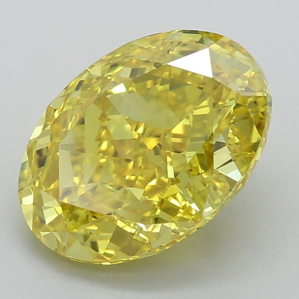 Loose Diamond - OVAL 3.07ct Fancy Vivid Yellow VVS2