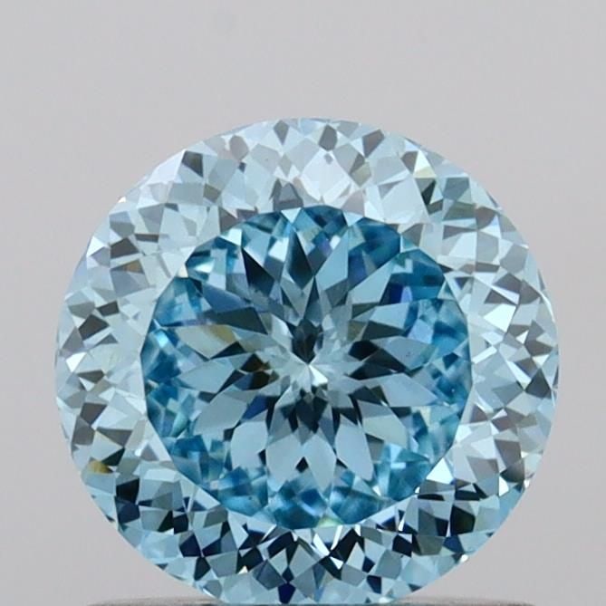 Loose Diamond - ROUND 0.91ct Fancy Vivid Blue VVS2