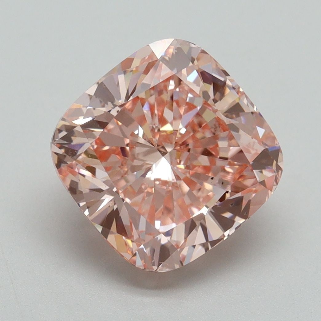 Loose Diamond - CUSHION BRILLIANT 4.01ct Fancy Vivid Pink VS2