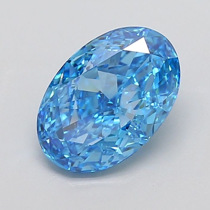 Loose Diamond - OVAL 4.19ct Fancy Vivid Blue VVS2