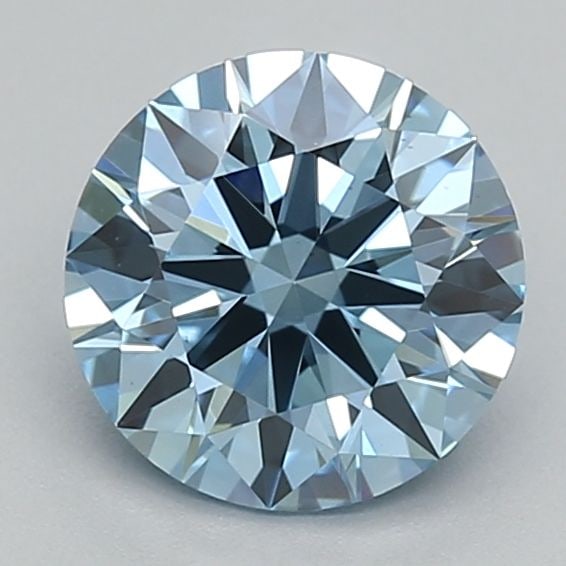 Loose Diamond - ROUND 0.91ct Fancy Vivid Blue VS1