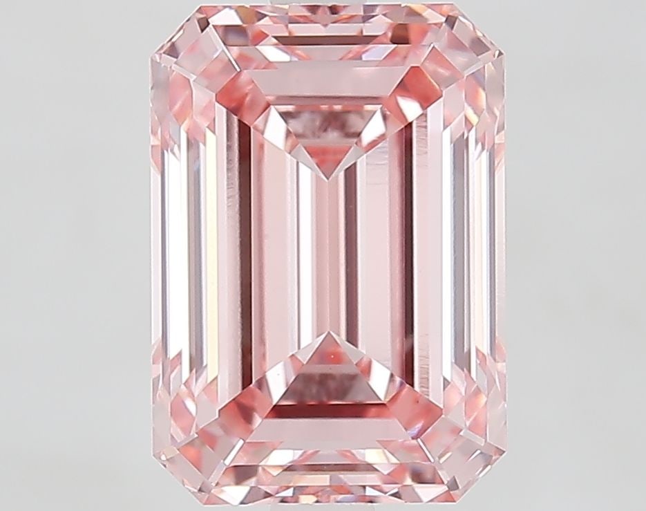 Loose Diamond - EMERALD 4.1ct Fancy Vivid Pink VVS2