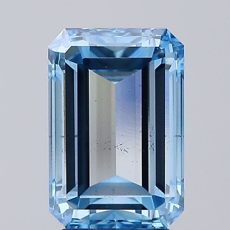 Loose Diamond - EMERALD 3.66ct Fancy Intense Blue SI1