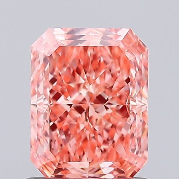 Loose Diamond - RADIANT 1.06ct Fancy Vivid Orangey Pink VVS2