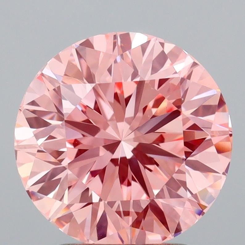 Loose Diamond - ROUND 2.56ct Fancy Vivid Pink VS1