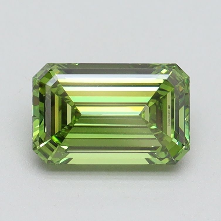 Loose Diamond - EMERALD 1.01ct Fancy Vivid Green VS1