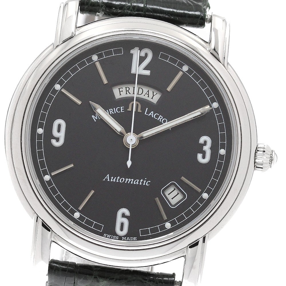 Maurice Lacroix Pontos Automatic Day-Date Black Dial Mens Watch PT6027