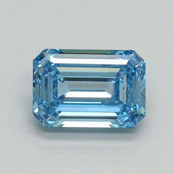 Loose Diamond - EMERALD 0.7ct Fancy Vivid Blue VVS2