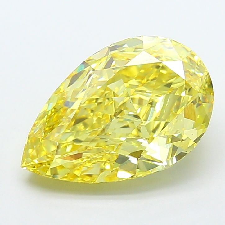 Loose Diamond - PEAR 6.51ct Fancy Vivid Yellow VS2