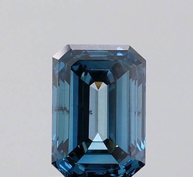 Loose Diamond - EMERALD 1.07ct Fancy Vivid Blue SI1
