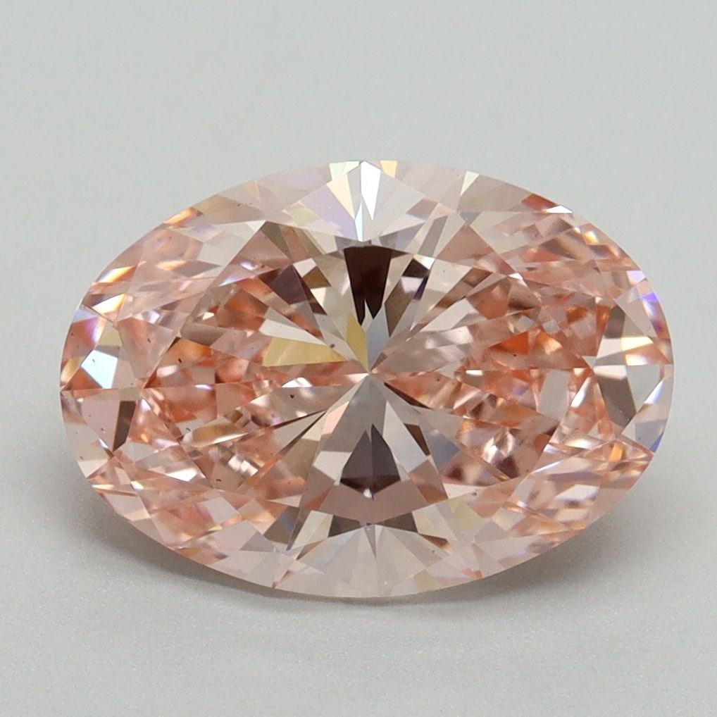 Loose Diamond - OVAL 3.17ct Fancy Vivid Pink VS2