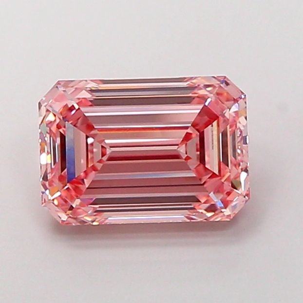 Loose Diamond - EMERALD 3.31ct Fancy Vivid Pink VS1