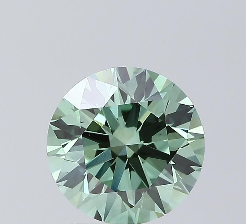 Ideal Loose Diamond - ROUND 2.02ct Fancy Vivid Green VS1