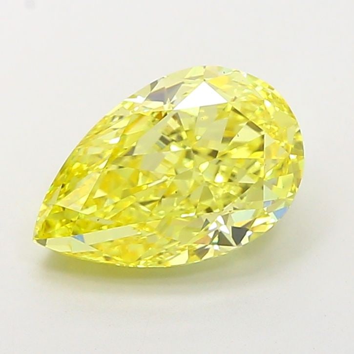 Loose Diamond - PEAR 4.02ct Fancy Vivid Yellow VS2
