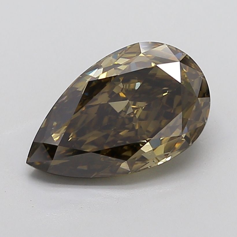 Loose Diamond - PEAR 5.32ct Fancy Deep Gray Yellow VS1