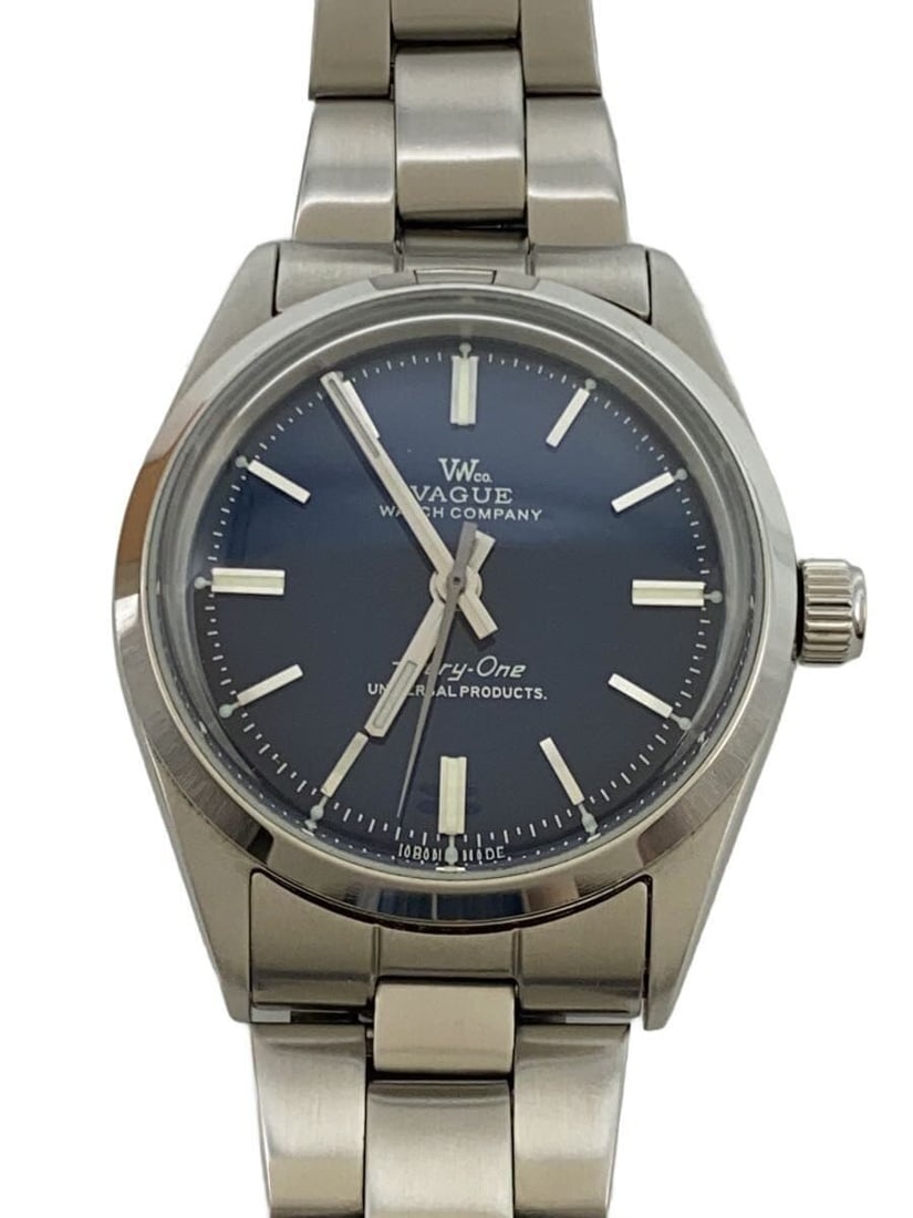 VAGUE WATCH CO Every-One Navy Stainless Steel Wristwatch