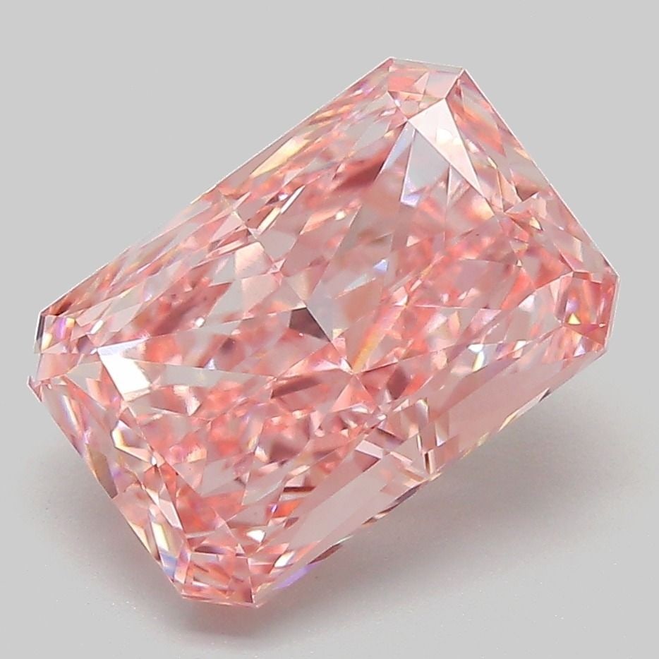 Loose Diamond - RADIANT 4.1ct Fancy Vivid Pink VVS2