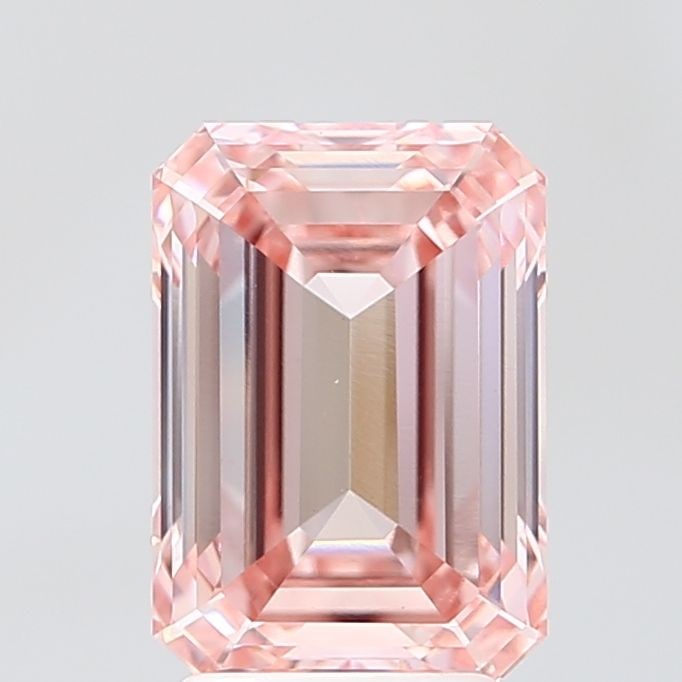 Loose Diamond - EMERALD 3.34ct Fancy Light Pink VVS2