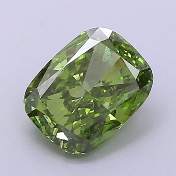 Loose Diamond - CUSHION BRILLIANT 1.43ct Fancy Vivid Green VS2