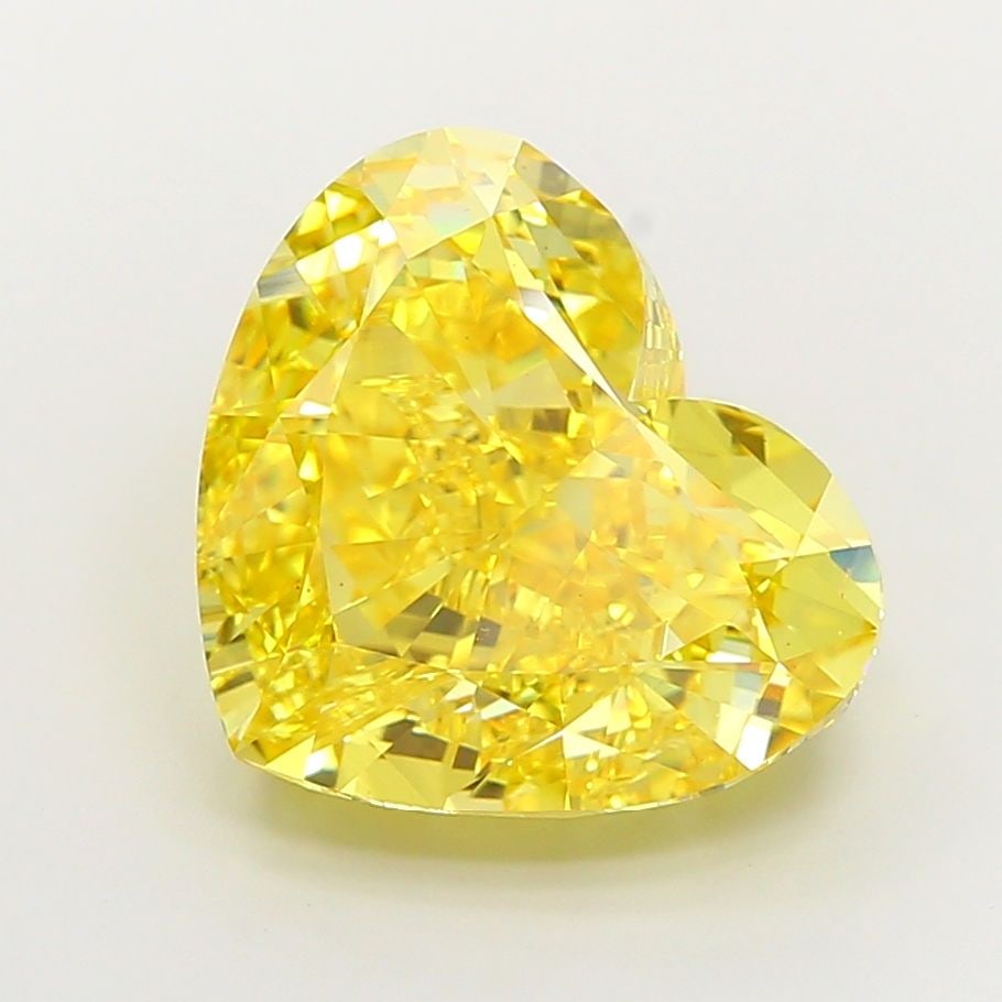 Loose Diamond - HEART 14.59ct Fancy Vivid Yellow VS1: Loose Diamond - HEART 14.59ct Fancy Vivid Yellow VS1 Source: This is a real non-mined Diamond that has been grown in a lab Shape: HEART Carats: 14.59 Color: Fancy Vivid Yellow Certification: IGI Video