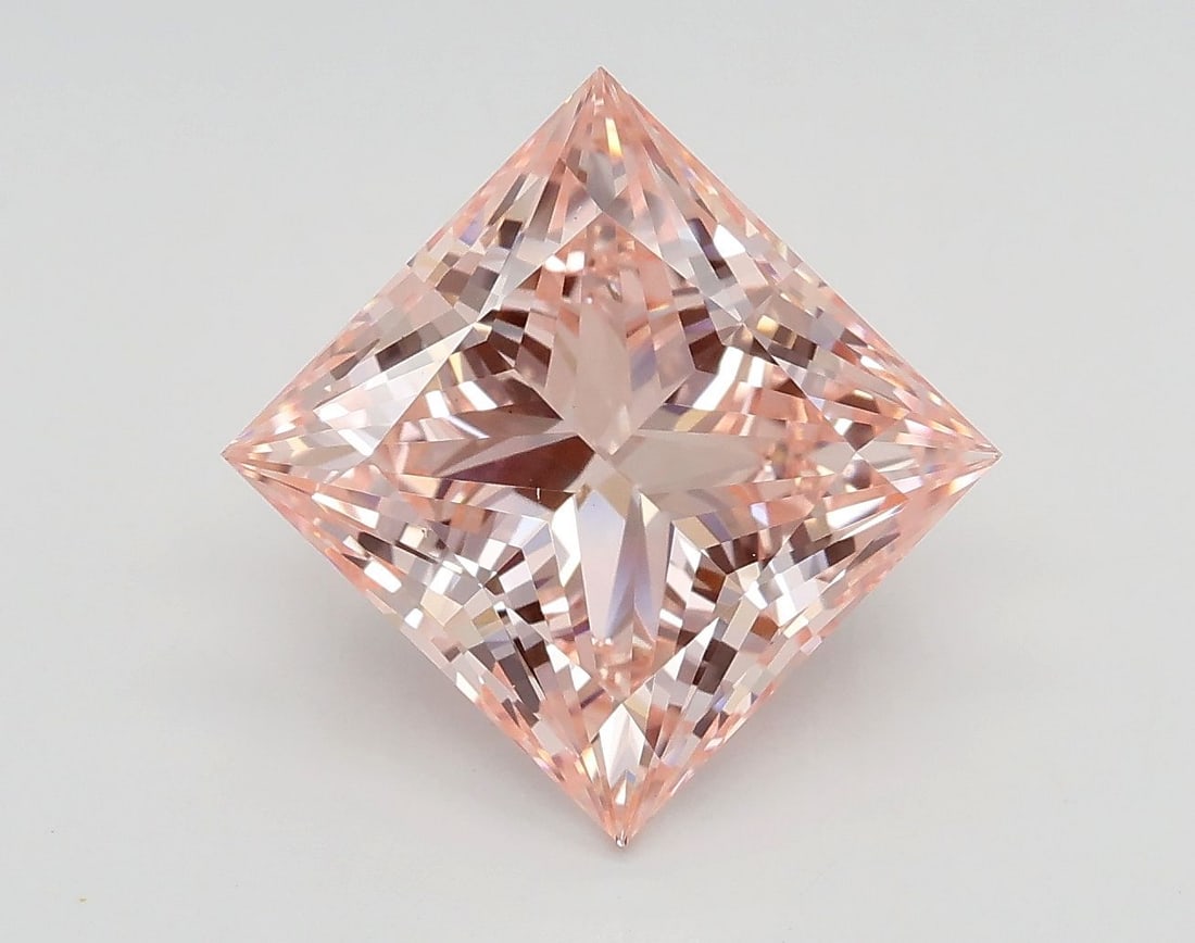 Loose Diamond - PRINCESS 3.21ct Fancy Intense Pink VS1