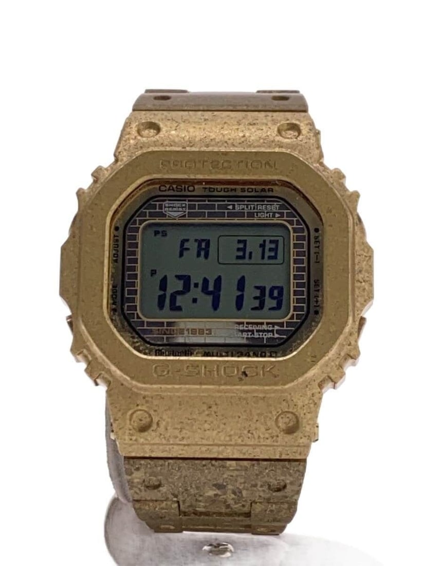 Casio G Shock Gold Stainless Steel Wristwatch GMW-B5000PG-9JR: Casio G Shock Gold Stainless Steel Wristwatch GMW-B5000PG-9JR This CASIO G-SHOCK GMW-B5000PG-9JR men's wristwatch features a gold-colored stainless steel case and band. Made in Japan, it offers a robu