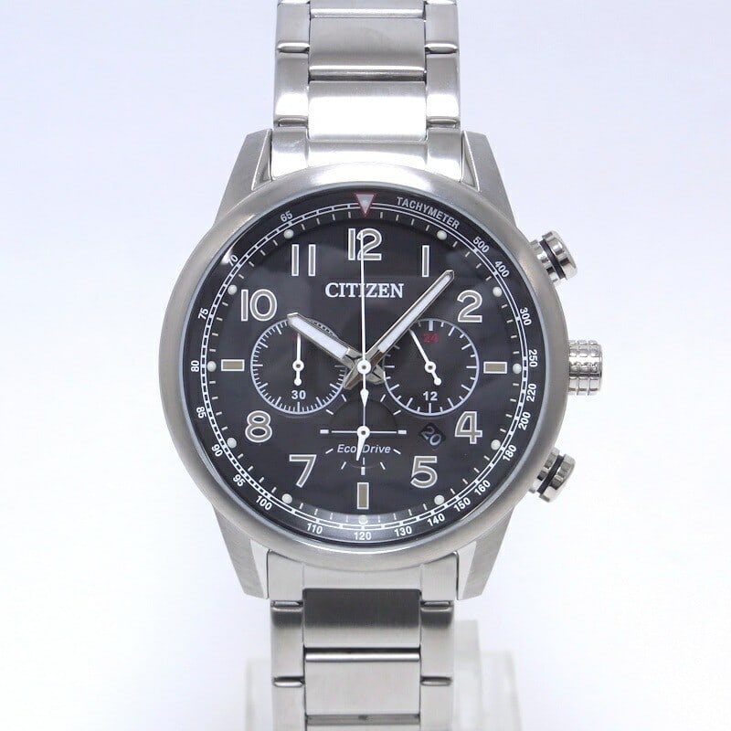 Citizen CA4420-81E Solar Chronograph Black Dial Steel Watch: Citizen CA4420-81E Solar Chronograph Black Dial Steel Watch This Citizen Eco-Drive Chronograph CA4420-81E is an imported men's wristwatch featuring a round black analog dial and a stainless steel band