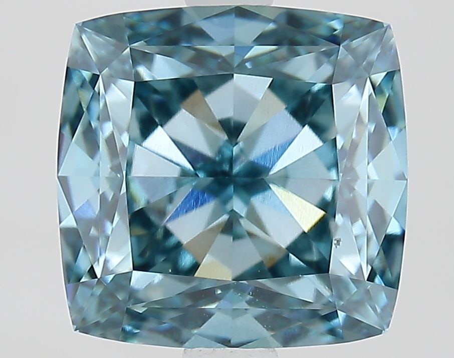 Loose Diamond - CUSHION MODIFIED 3.39ct Fancy Vivid Blue VS1