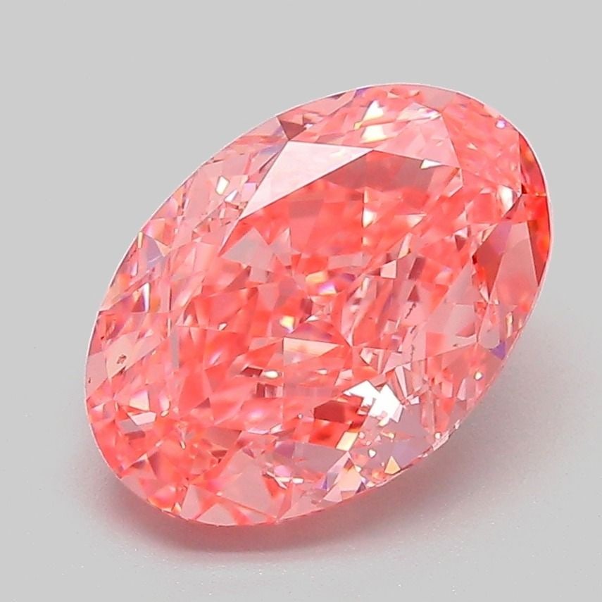 Loose Diamond - OVAL 3.01ct Fancy Vivid Pink VVS2