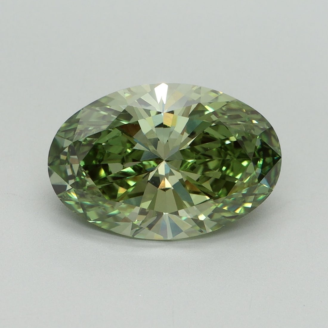 Loose Diamond - OVAL 4.09ct Fancy Vivid Green VS1