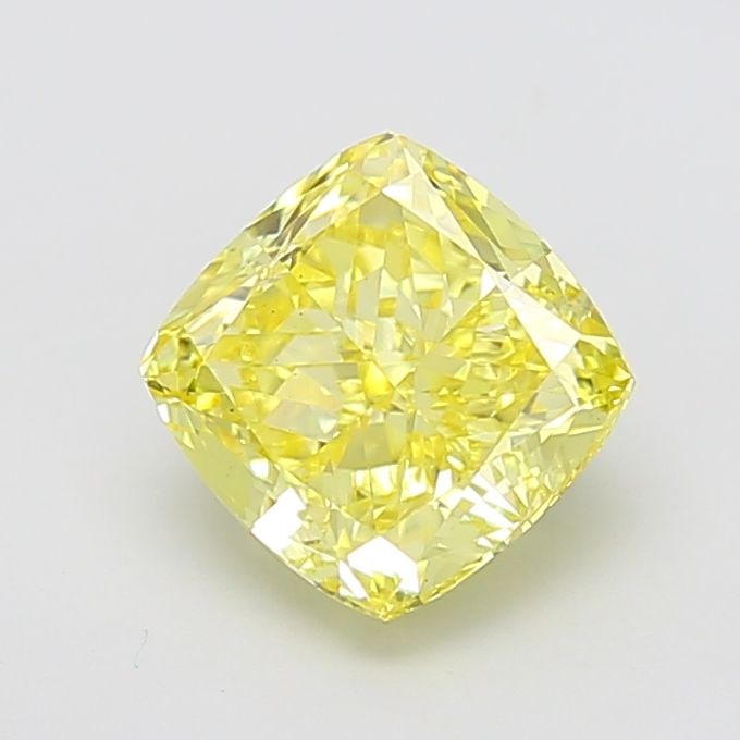 Loose Diamond - CUSHION MODIFIED 3.11ct Fancy Intense Yellow VS1