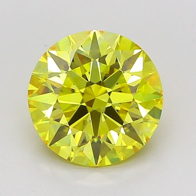 Loose Diamond - ROUND 2.01ct Fancy Vivid Yellow VVS2