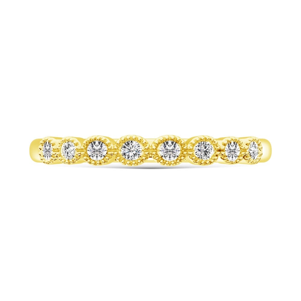 Diamond 1/6 Ct.Tw. Stack Band in 14K Yellow Gold