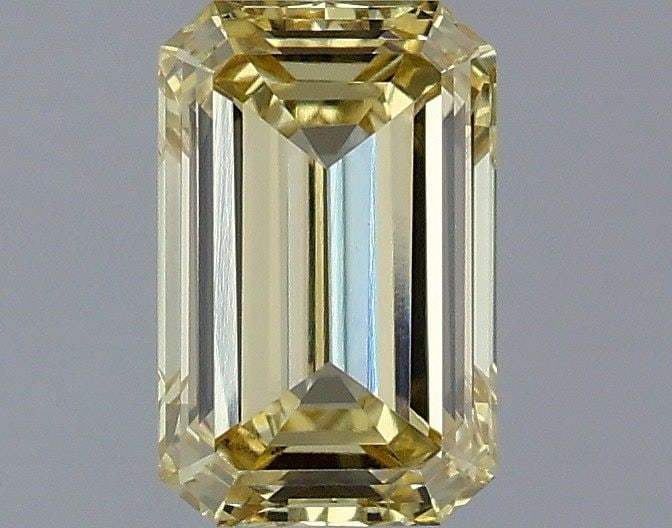Loose Diamond - EMERALD 1.12ct Fancy Light Yellow VVS2
