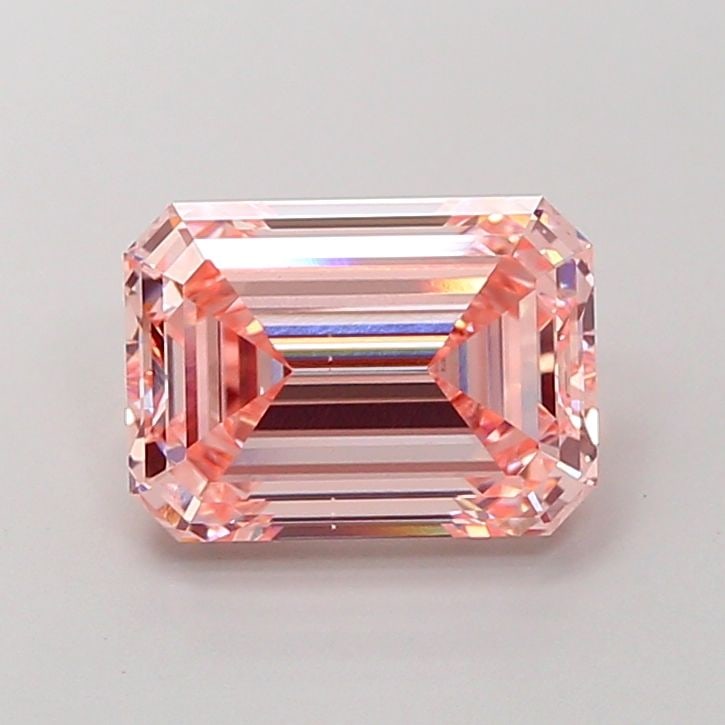 Loose Diamond - EMERALD 3.08ct Fancy Intense Pink VS2