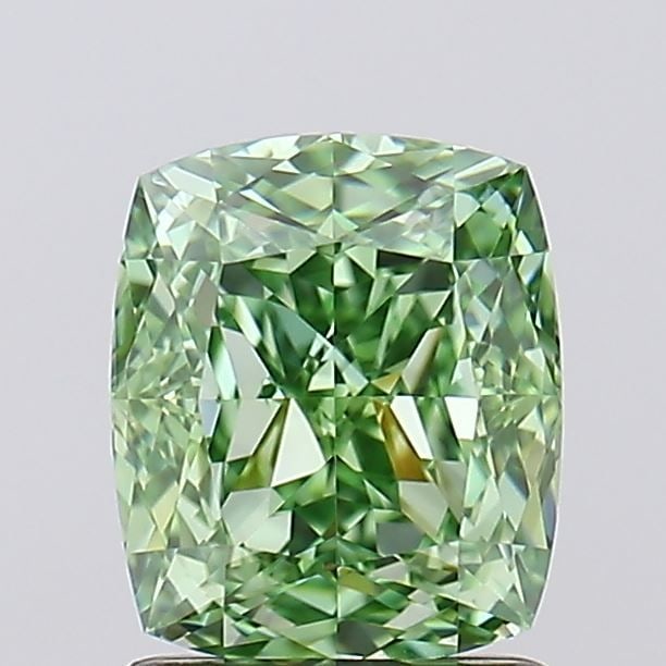Loose Diamond - CUSHION MODIFIED 1.73ct Fancy Vivid Green IF