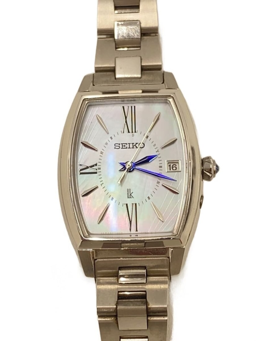 Seiko Lukia stainless steel men's wristwatch White dial