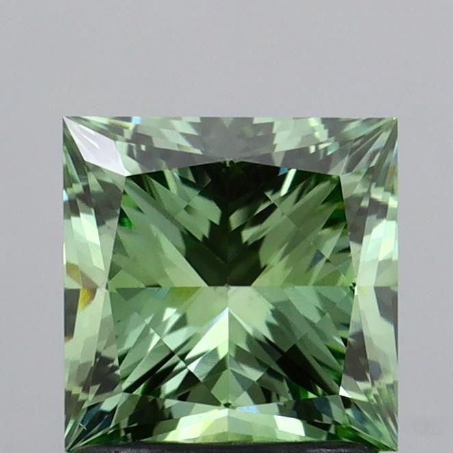 Loose Diamond - PRINCESS 1.53ct Fancy Vivid Green VS1