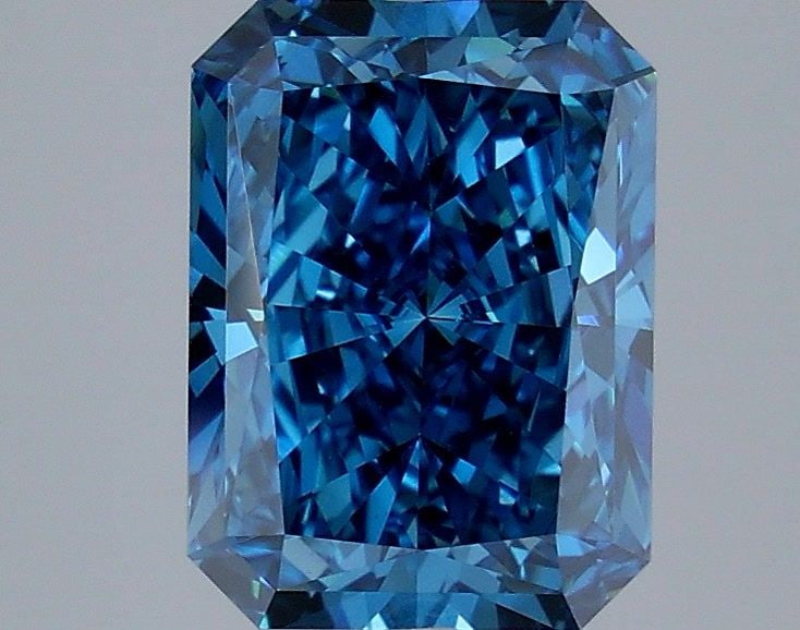 Loose Diamond - RADIANT 3.27ct Fancy Vivid Blue VVS2