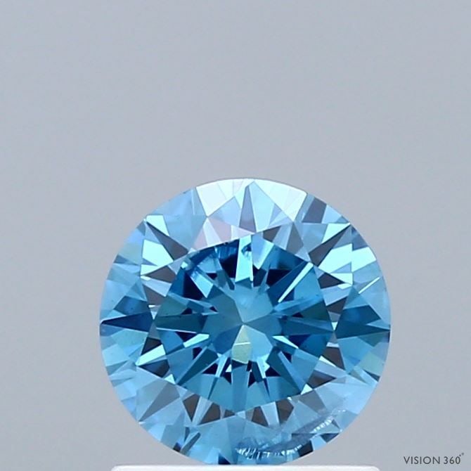 Loose Diamond - ROUND 0.98ct Fancy Vivid Blue SI2