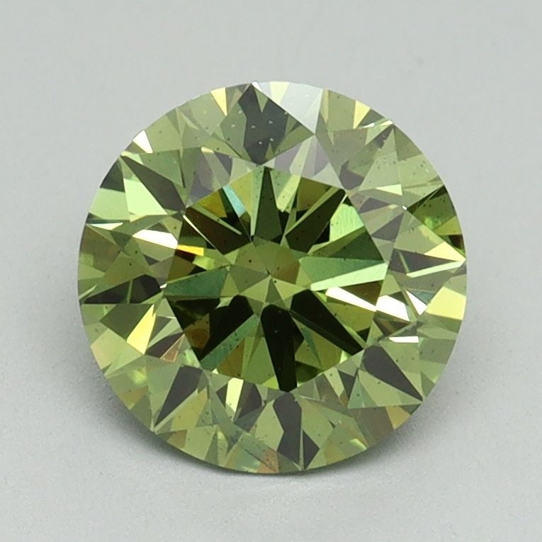Ideal Loose Diamond - ROUND 1.55ct Fancy Vivid Green SI1